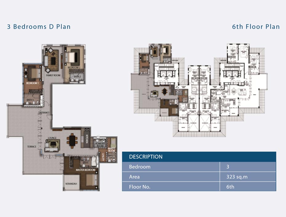 3 BEDROOMS D PLAN